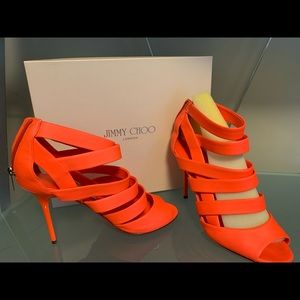 Jimmy Choo size 8.5 “Neon Flame”